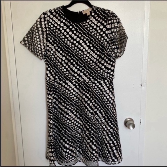 NWOT MICHAEL KORS Floral Dress - Black & White - Picture 2 of 6